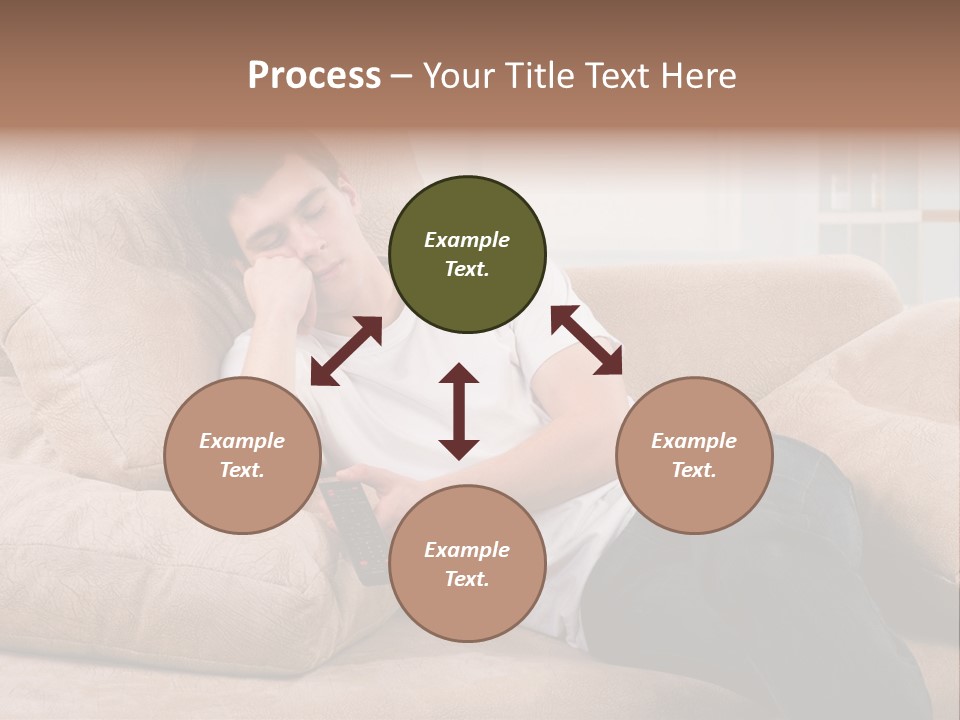 Man Channels Television PowerPoint Template