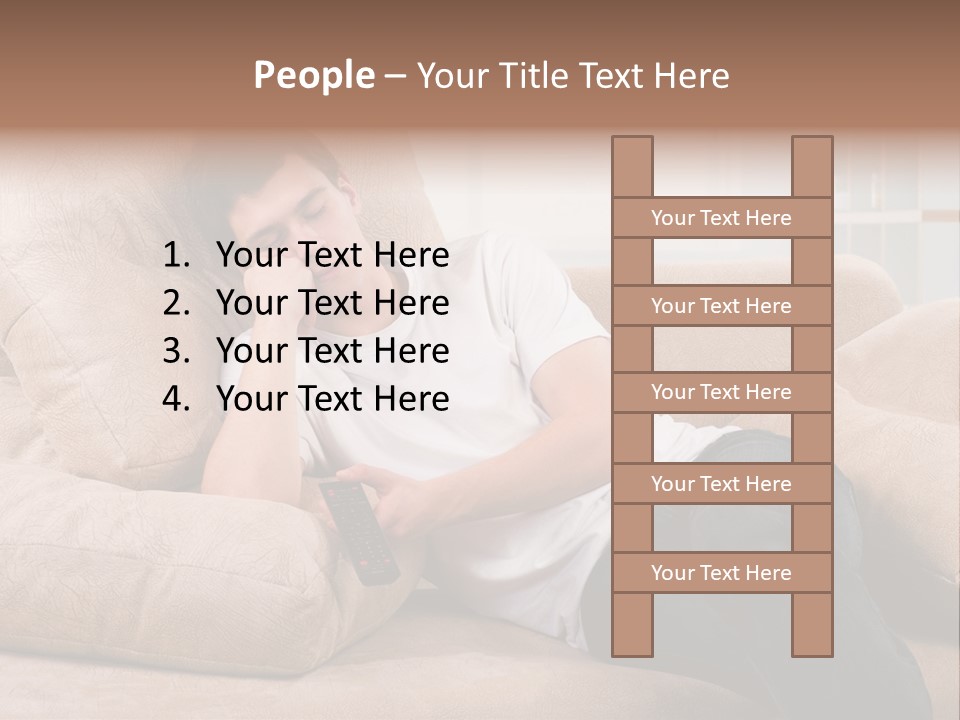 Man Channels Television PowerPoint Template
