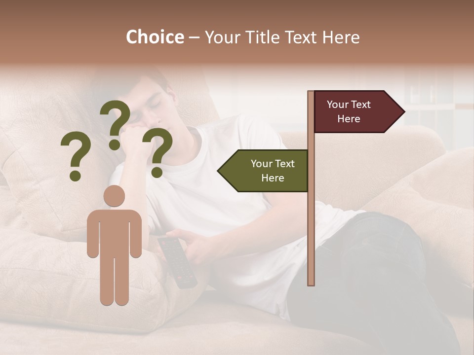 Man Channels Television PowerPoint Template