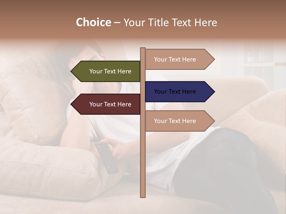 Man Channels Television PowerPoint Template