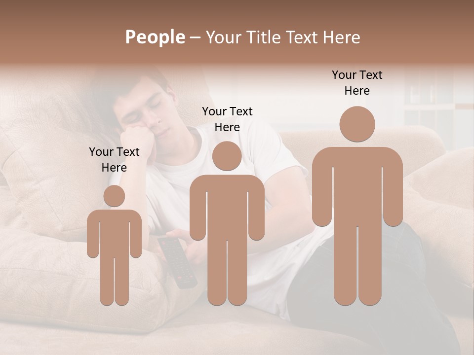 Man Channels Television PowerPoint Template