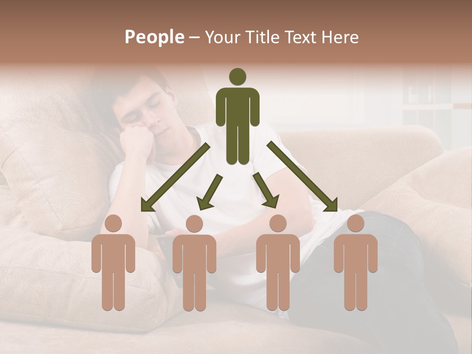 Man Channels Television PowerPoint Template