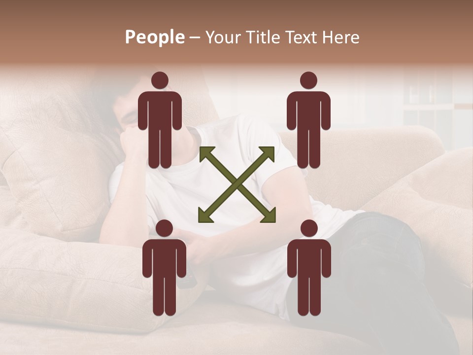 Man Channels Television PowerPoint Template
