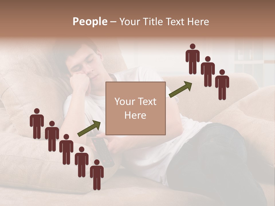 Man Channels Television PowerPoint Template