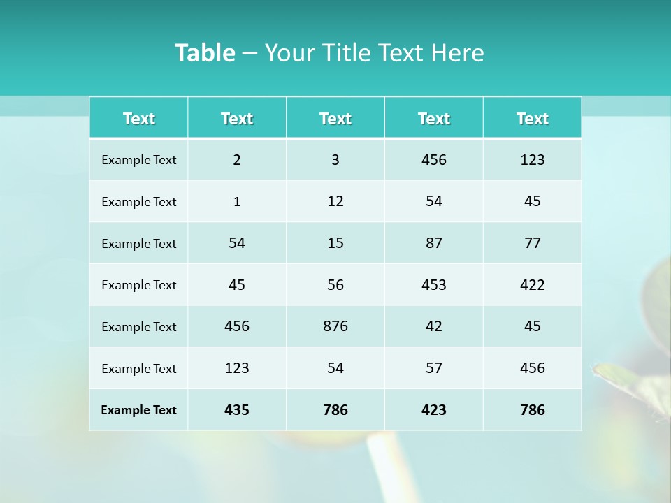 Leaf Leafed Fourleaved PowerPoint Template