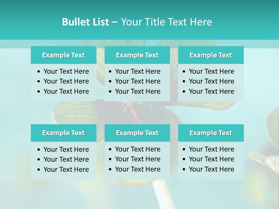 Leaf Leafed Fourleaved PowerPoint Template