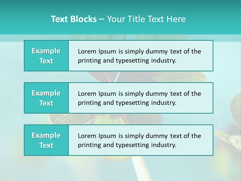 Leaf Leafed Fourleaved PowerPoint Template