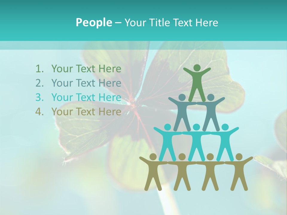 Leaf Leafed Fourleaved PowerPoint Template