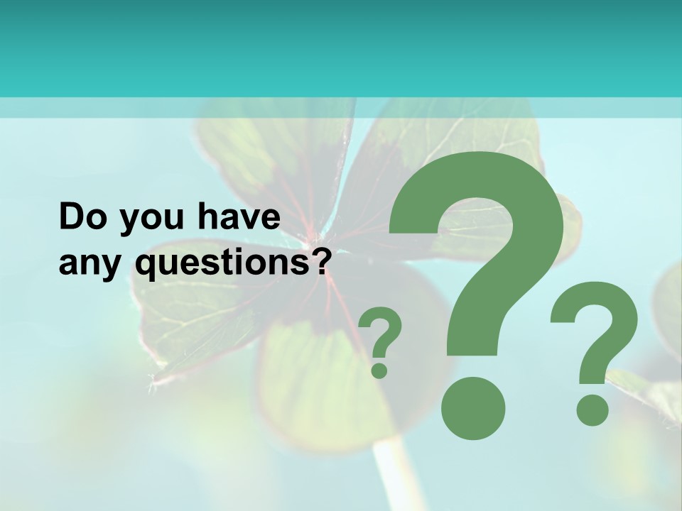 Leaf Leafed Fourleaved PowerPoint Template