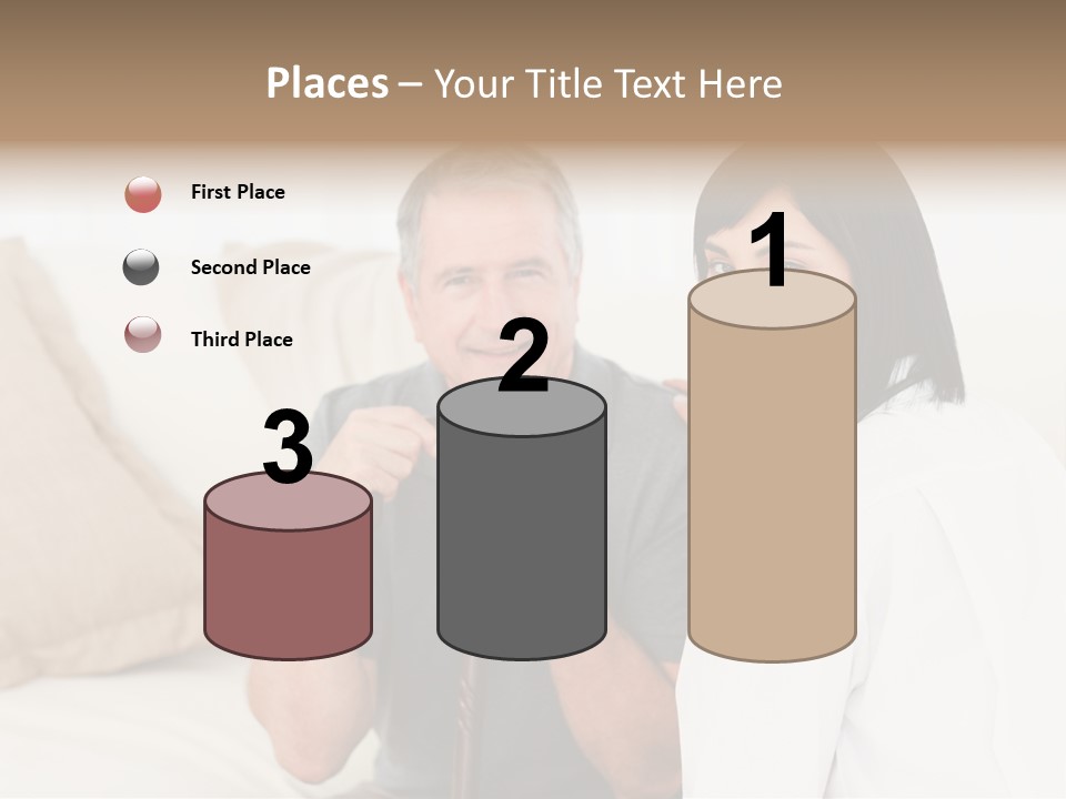 Stethoscope Elderly Sitting PowerPoint Template