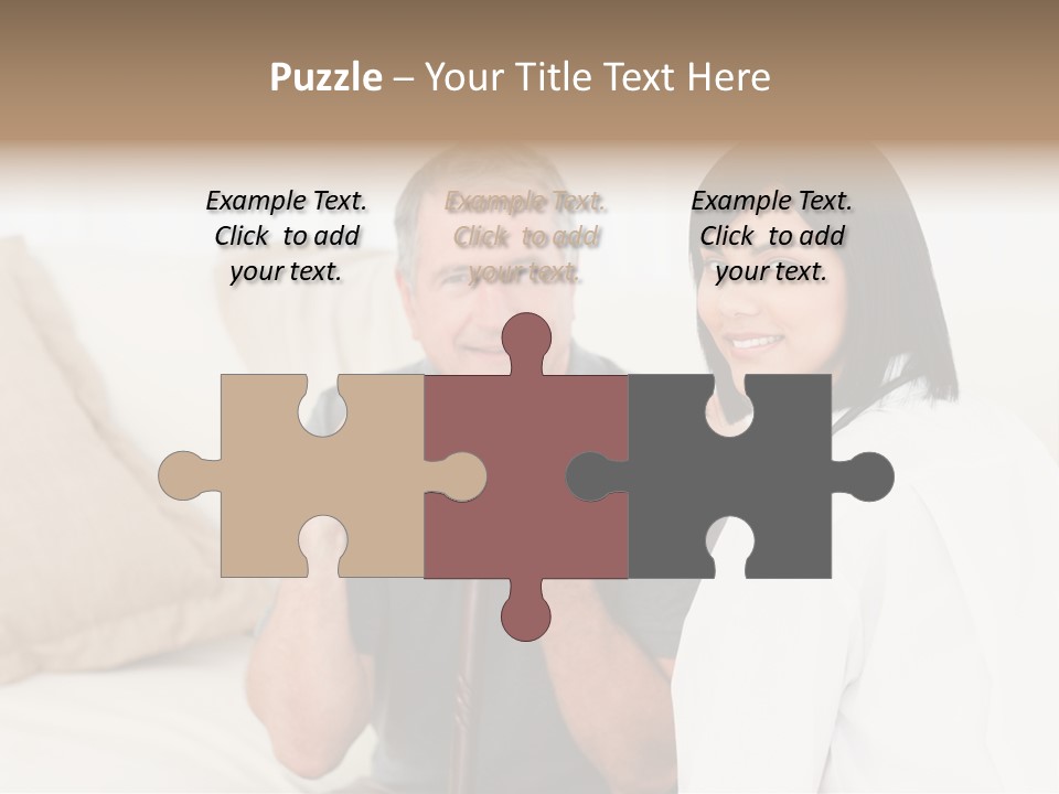 Stethoscope Elderly Sitting PowerPoint Template