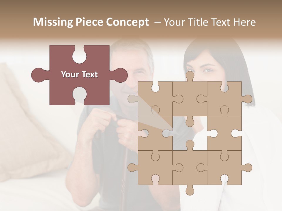 Stethoscope Elderly Sitting PowerPoint Template