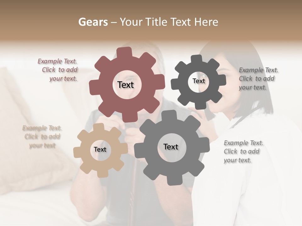 Stethoscope Elderly Sitting PowerPoint Template