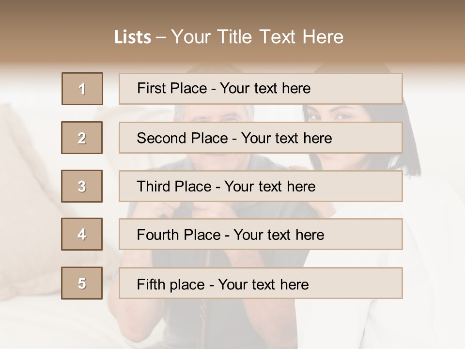 Stethoscope Elderly Sitting PowerPoint Template