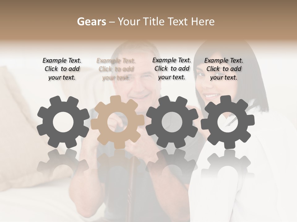 Stethoscope Elderly Sitting PowerPoint Template