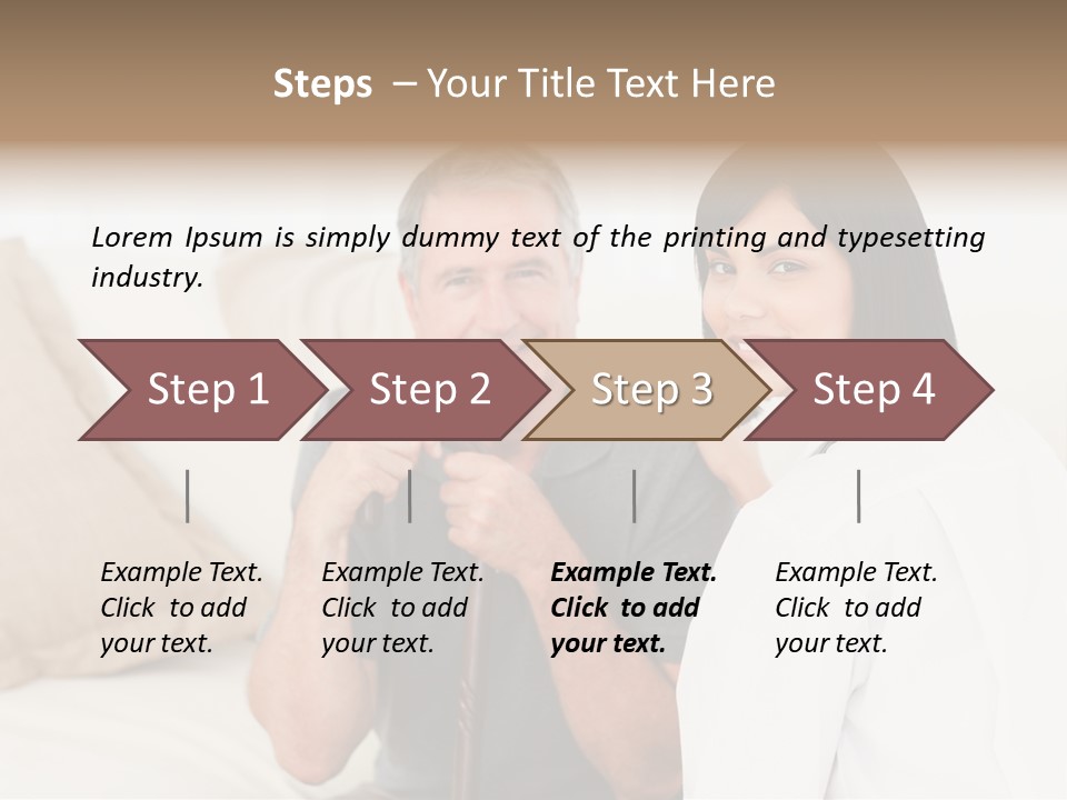 Stethoscope Elderly Sitting PowerPoint Template
