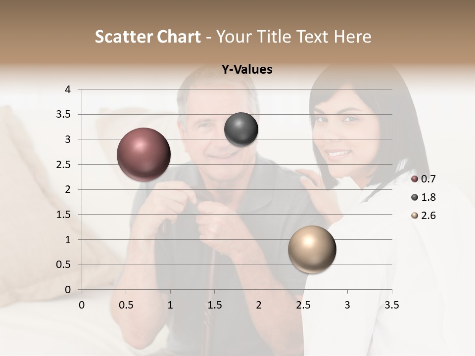 Stethoscope Elderly Sitting PowerPoint Template