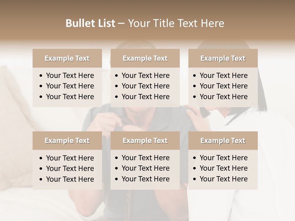 Stethoscope Elderly Sitting PowerPoint Template
