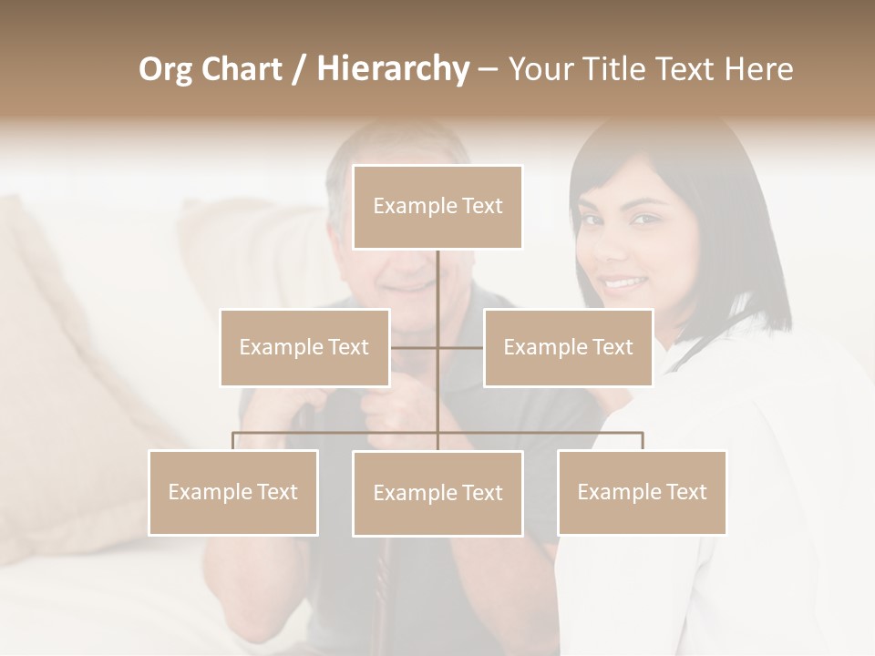 Stethoscope Elderly Sitting PowerPoint Template