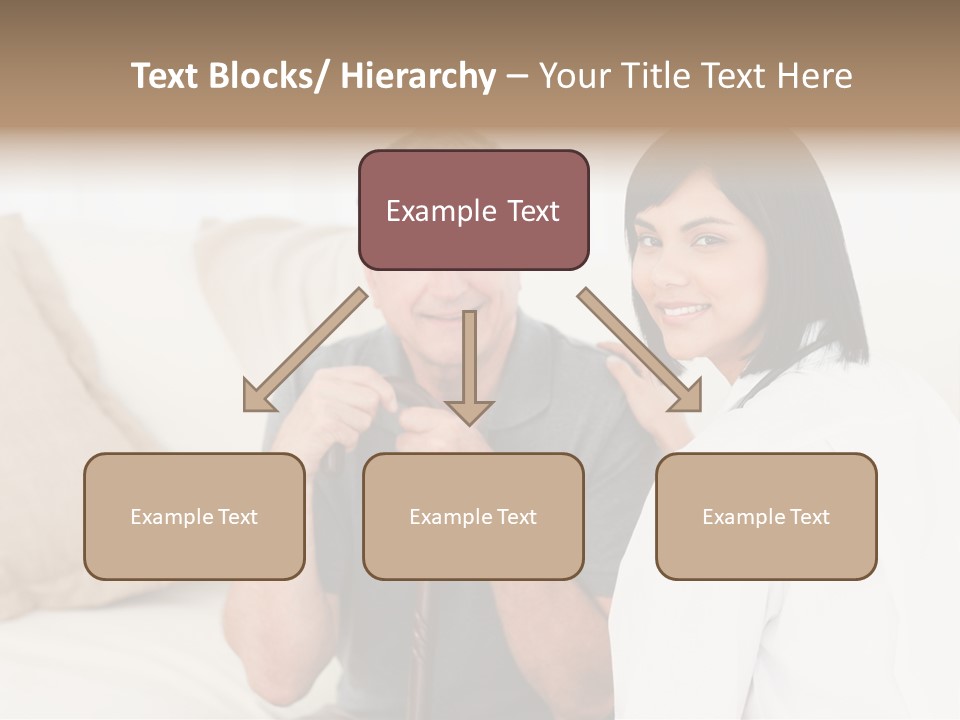Stethoscope Elderly Sitting PowerPoint Template