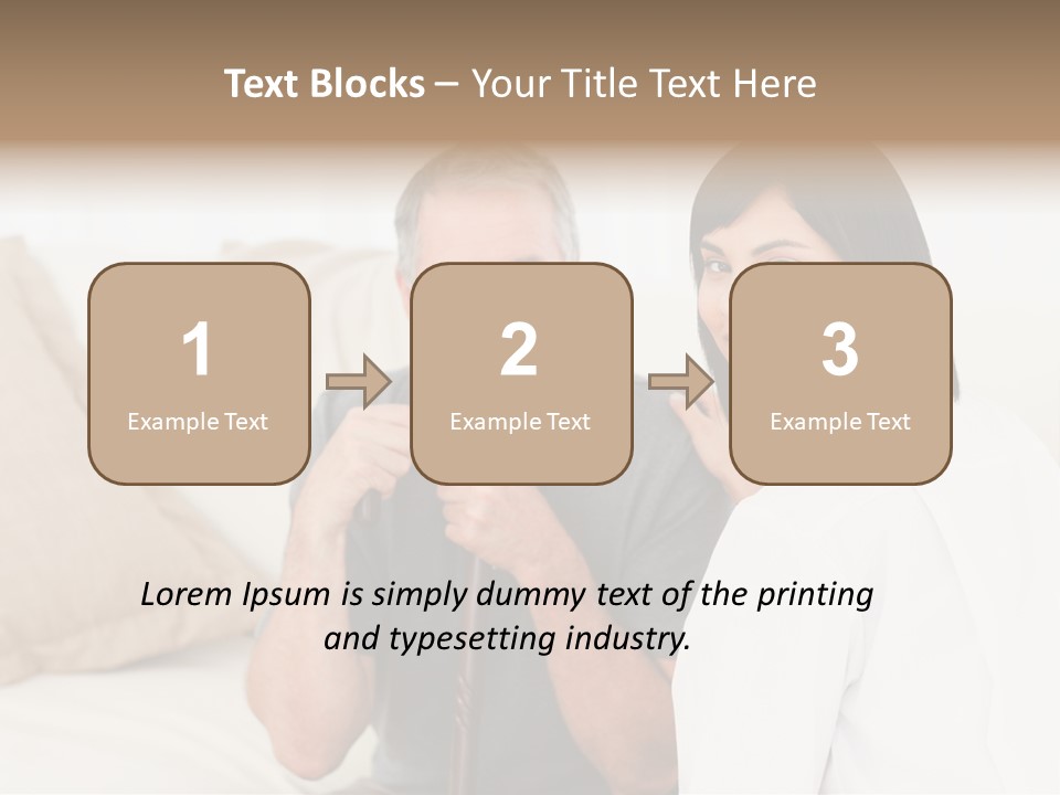 Stethoscope Elderly Sitting PowerPoint Template