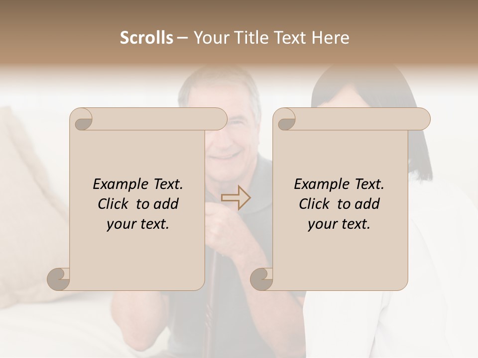 Stethoscope Elderly Sitting PowerPoint Template