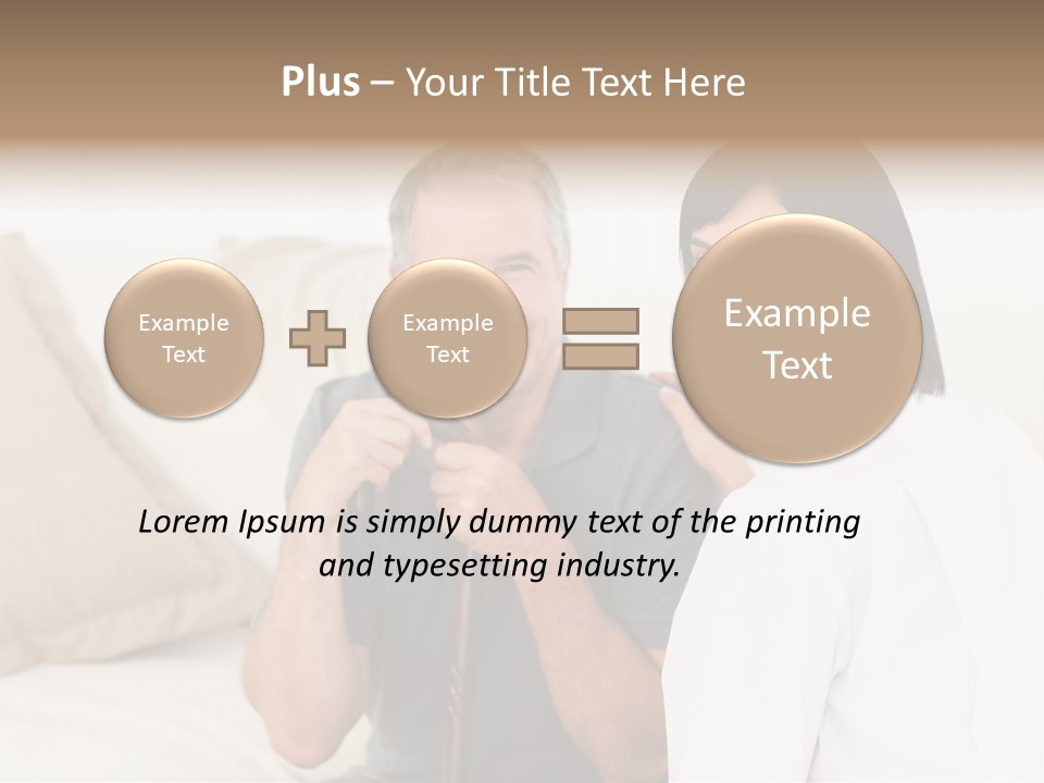 Stethoscope Elderly Sitting PowerPoint Template