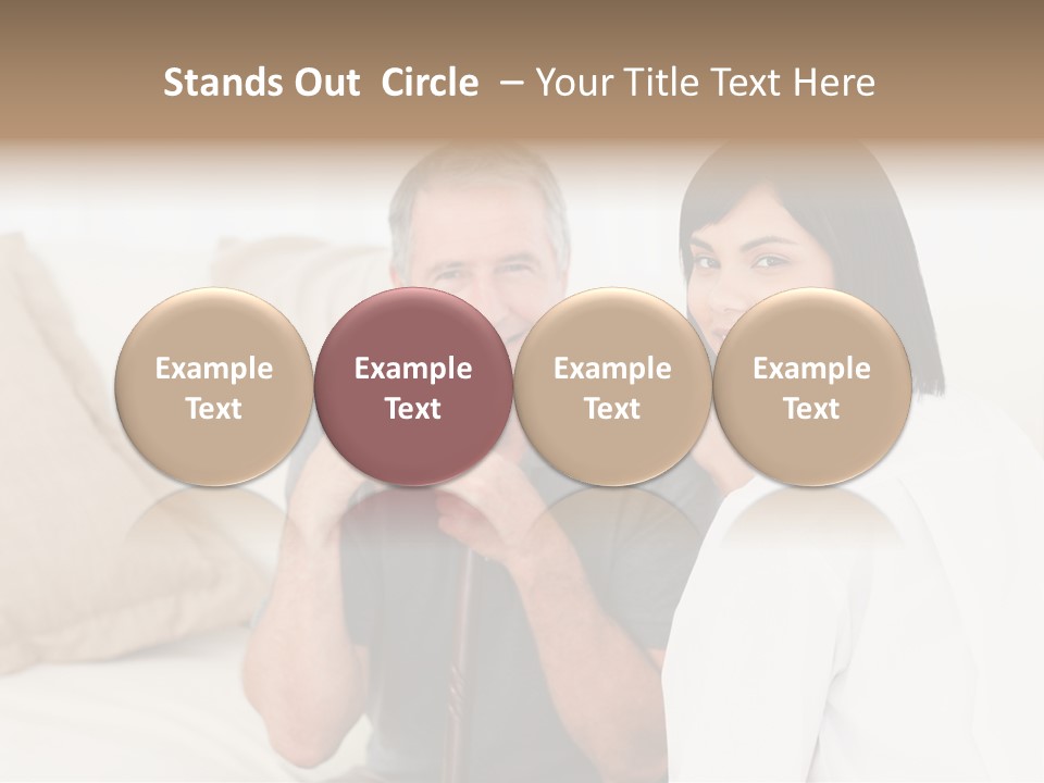 Stethoscope Elderly Sitting PowerPoint Template