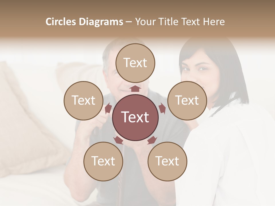 Stethoscope Elderly Sitting PowerPoint Template