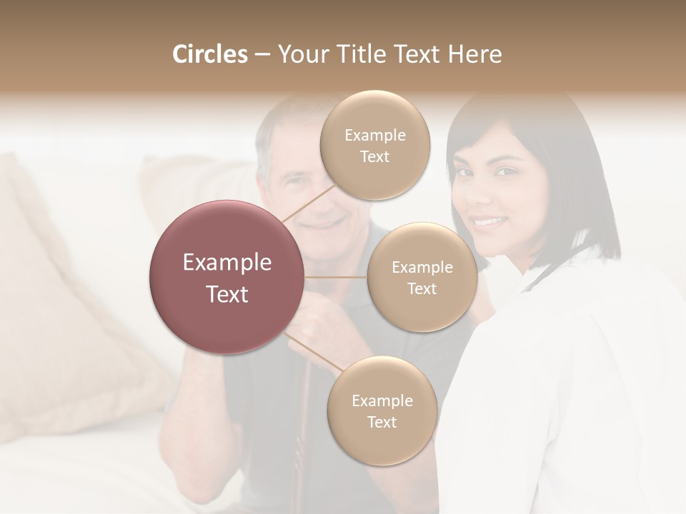 Stethoscope Elderly Sitting PowerPoint Template