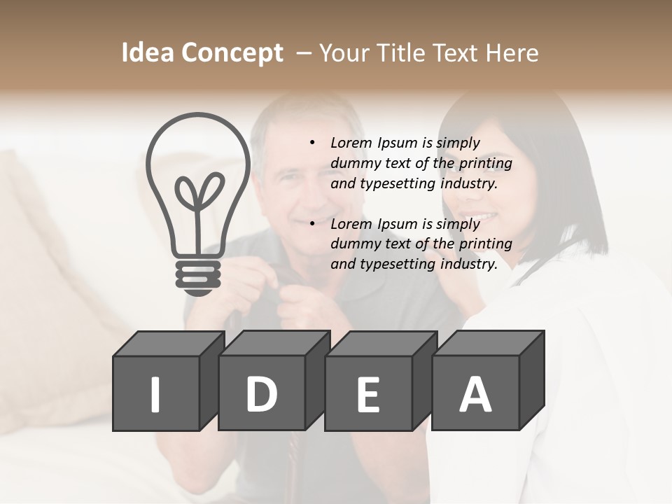 Stethoscope Elderly Sitting PowerPoint Template