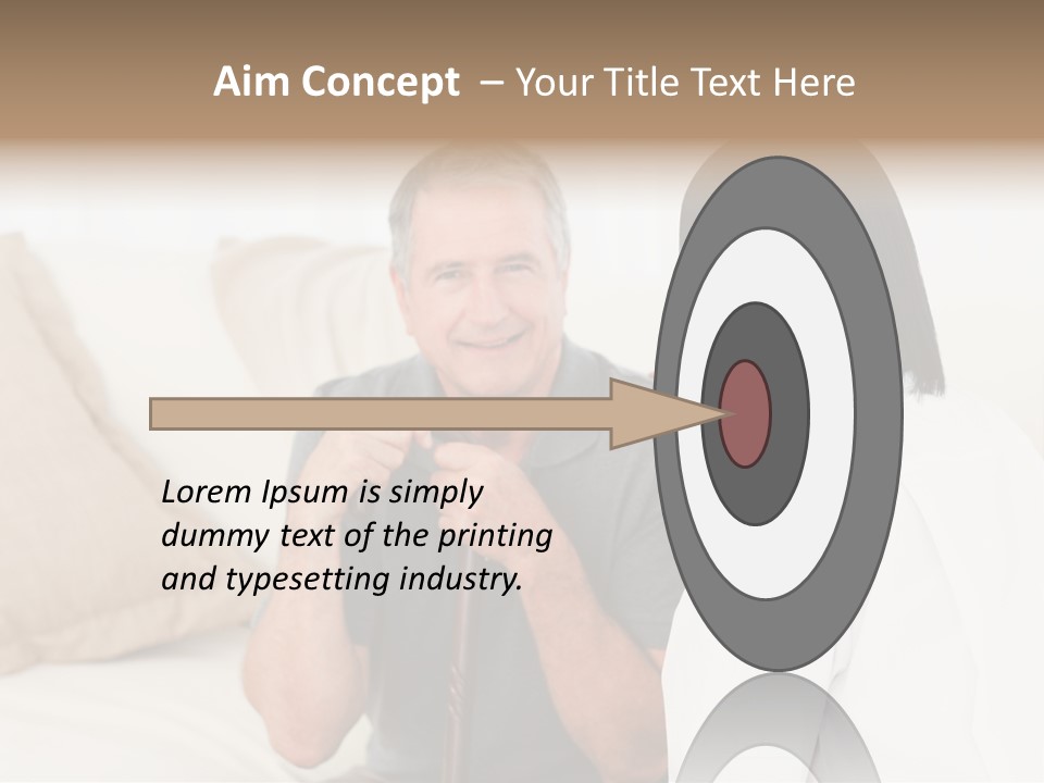 Stethoscope Elderly Sitting PowerPoint Template