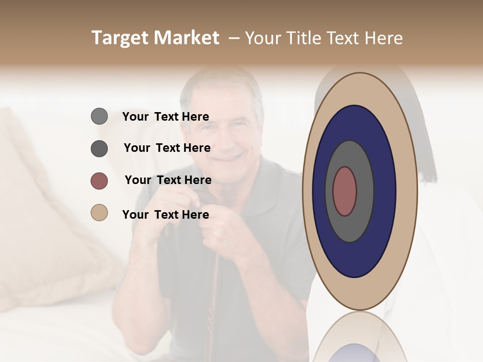 Stethoscope Elderly Sitting PowerPoint Template