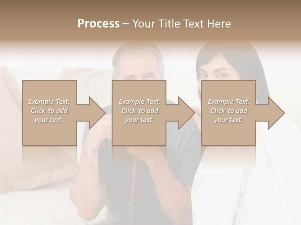 Stethoscope Elderly Sitting PowerPoint Template