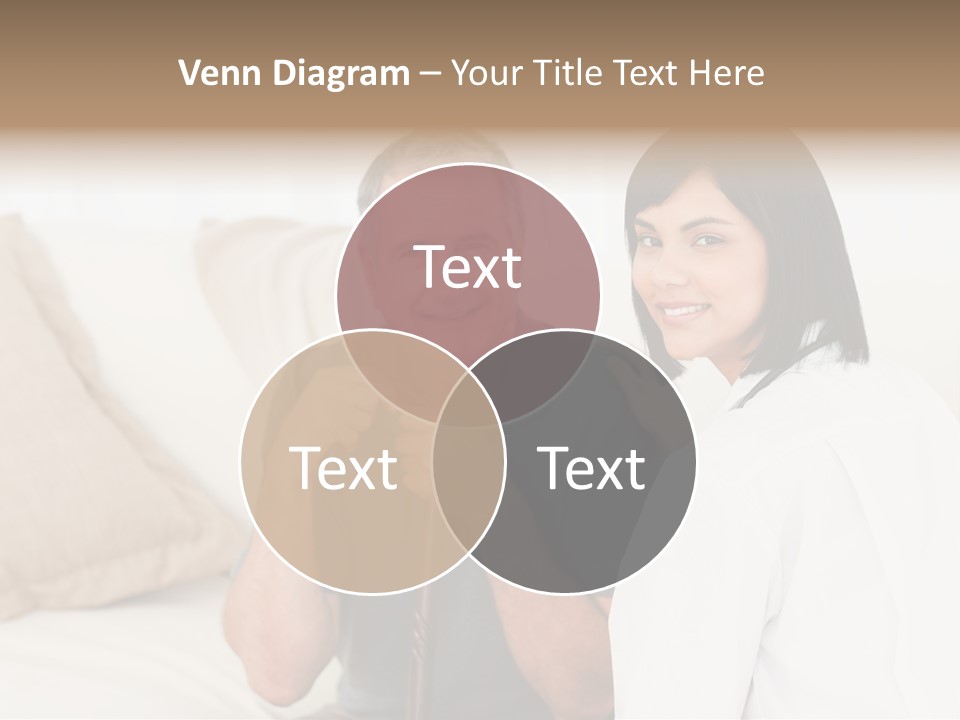 Stethoscope Elderly Sitting PowerPoint Template