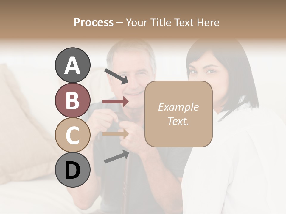 Stethoscope Elderly Sitting PowerPoint Template
