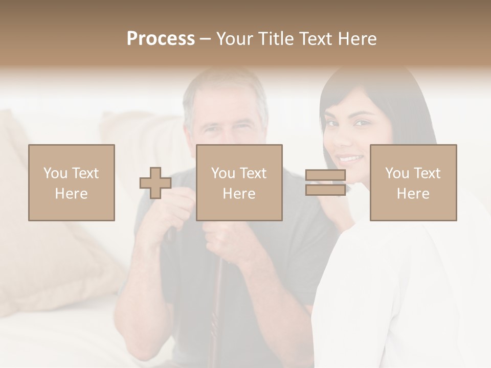 Stethoscope Elderly Sitting PowerPoint Template