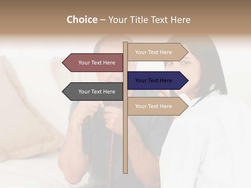 Stethoscope Elderly Sitting PowerPoint Template