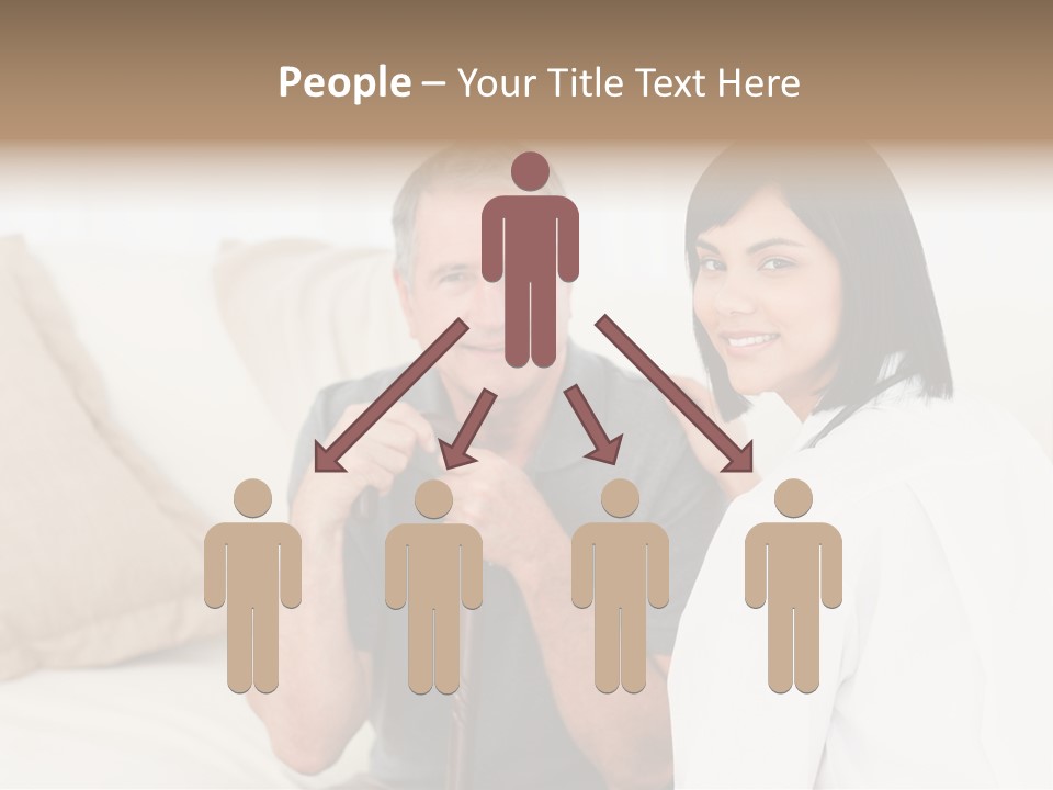 Stethoscope Elderly Sitting PowerPoint Template