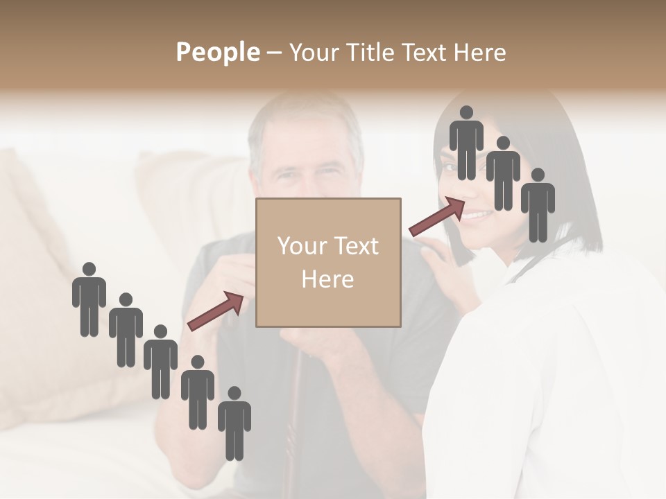 Stethoscope Elderly Sitting PowerPoint Template