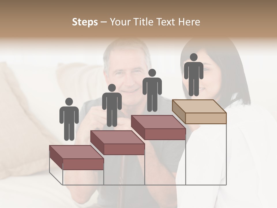 Stethoscope Elderly Sitting PowerPoint Template