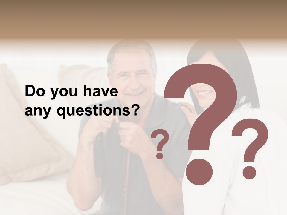 Stethoscope Elderly Sitting PowerPoint Template