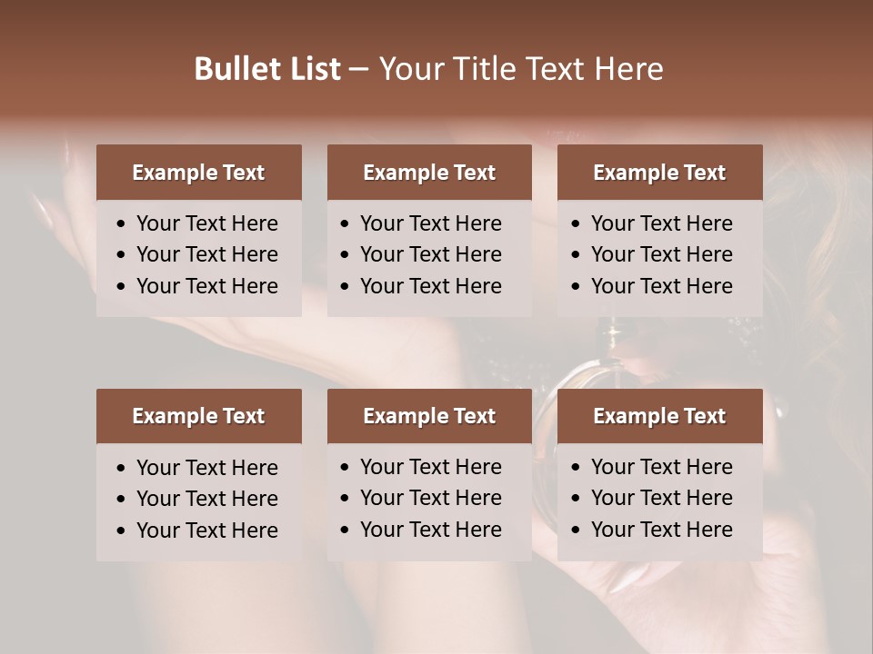 Femininity Perfume Woman PowerPoint Template