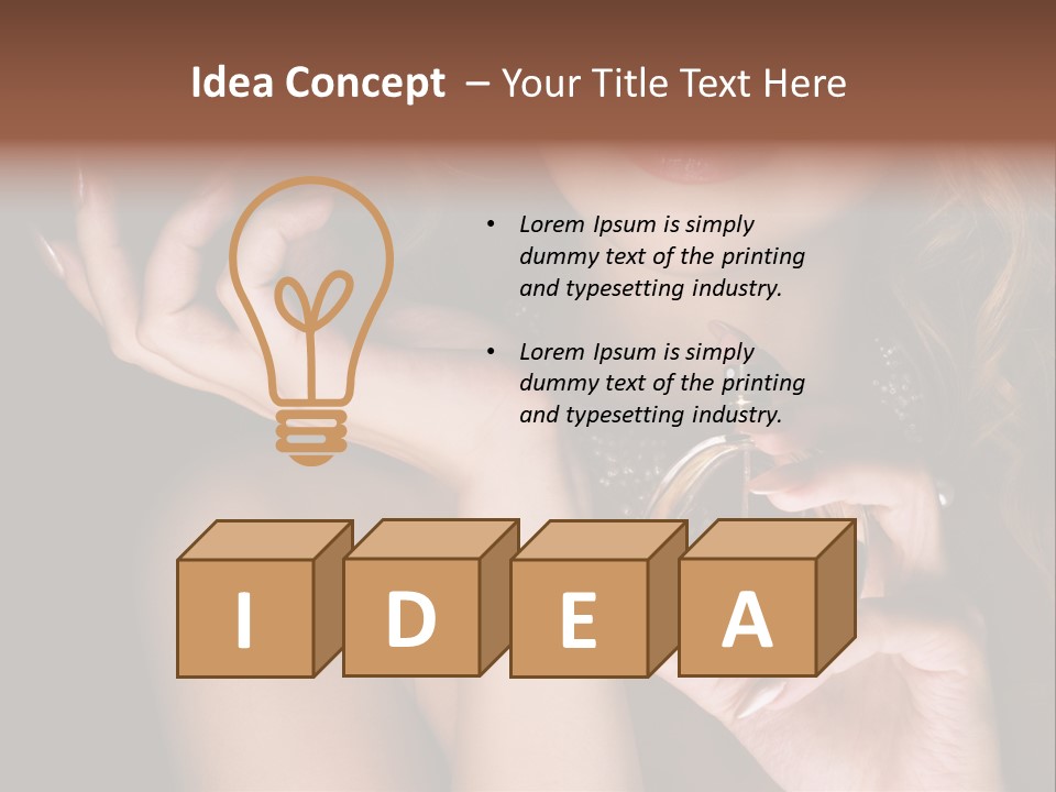 Femininity Perfume Woman PowerPoint Template