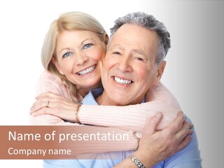 Smile Couple Elderly PowerPoint Template