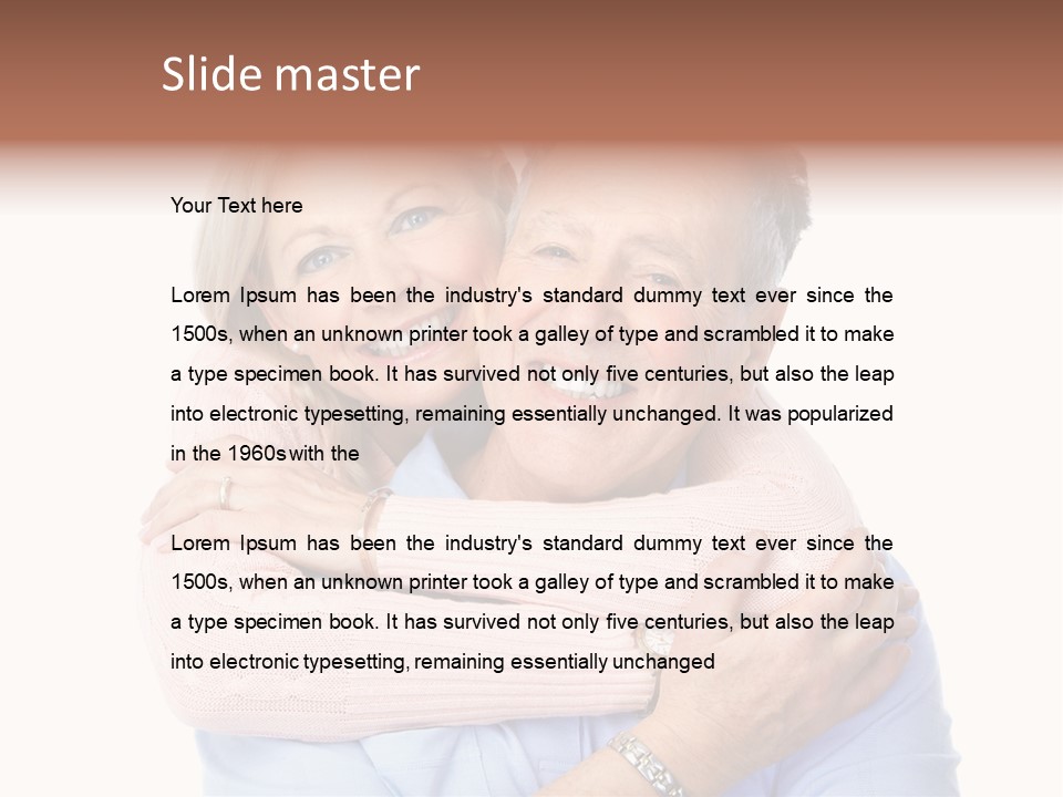 Smile Couple Elderly PowerPoint Template