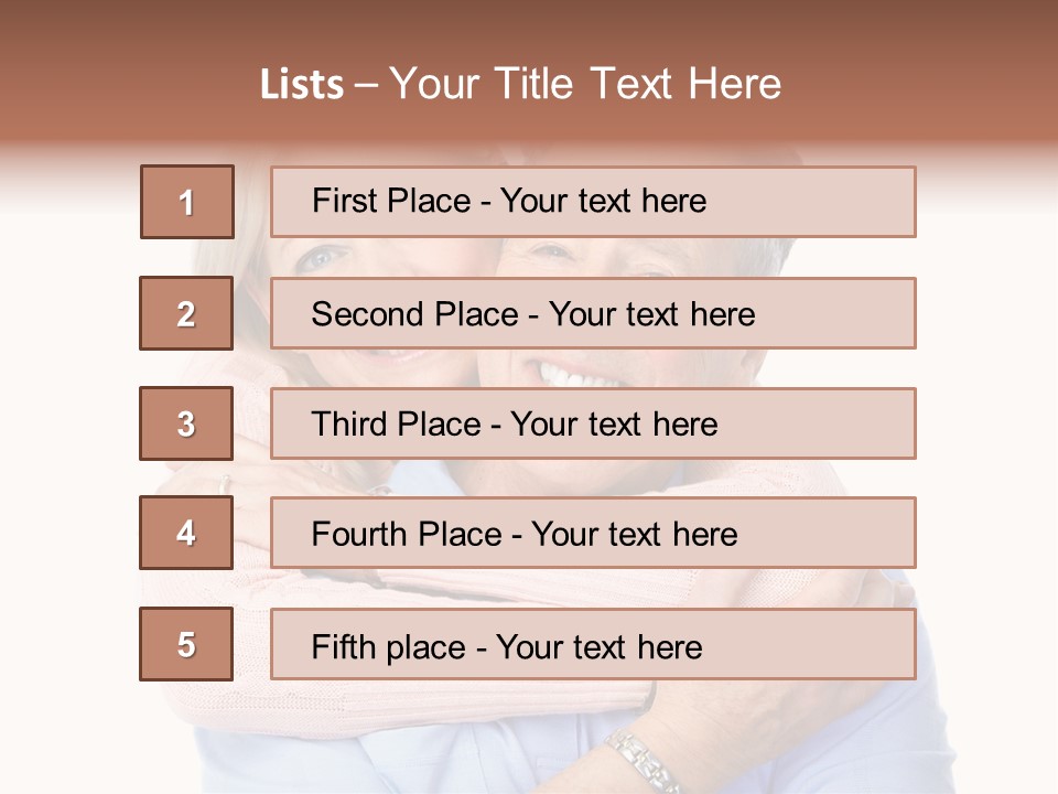 Smile Couple Elderly PowerPoint Template