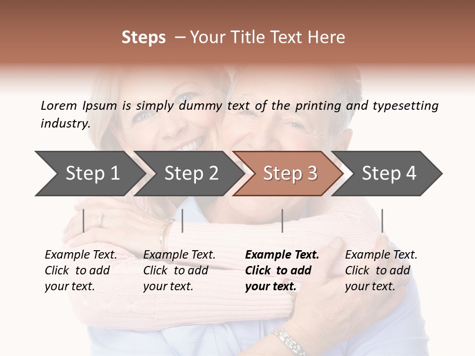 Smile Couple Elderly PowerPoint Template