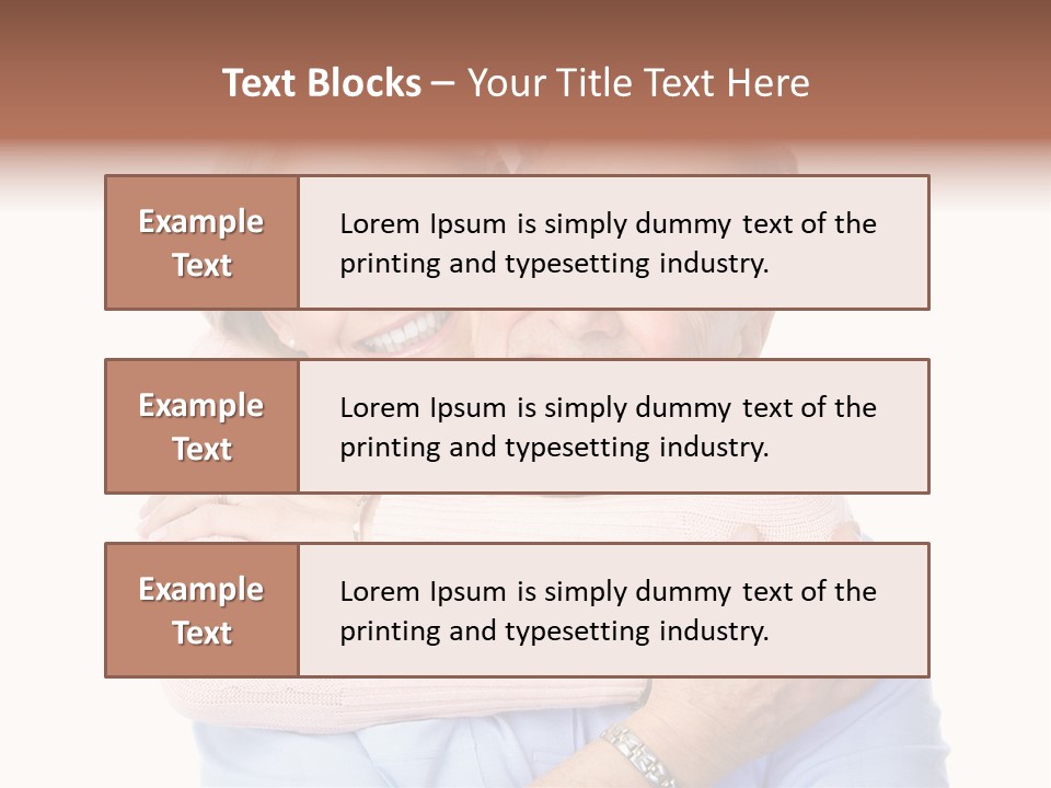 Smile Couple Elderly PowerPoint Template