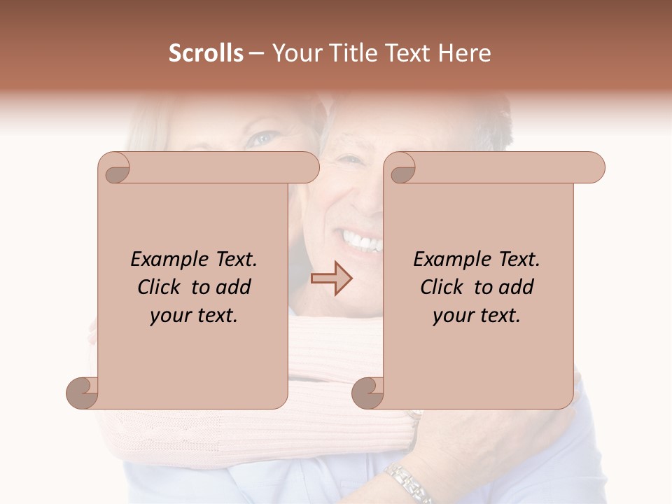 Smile Couple Elderly PowerPoint Template